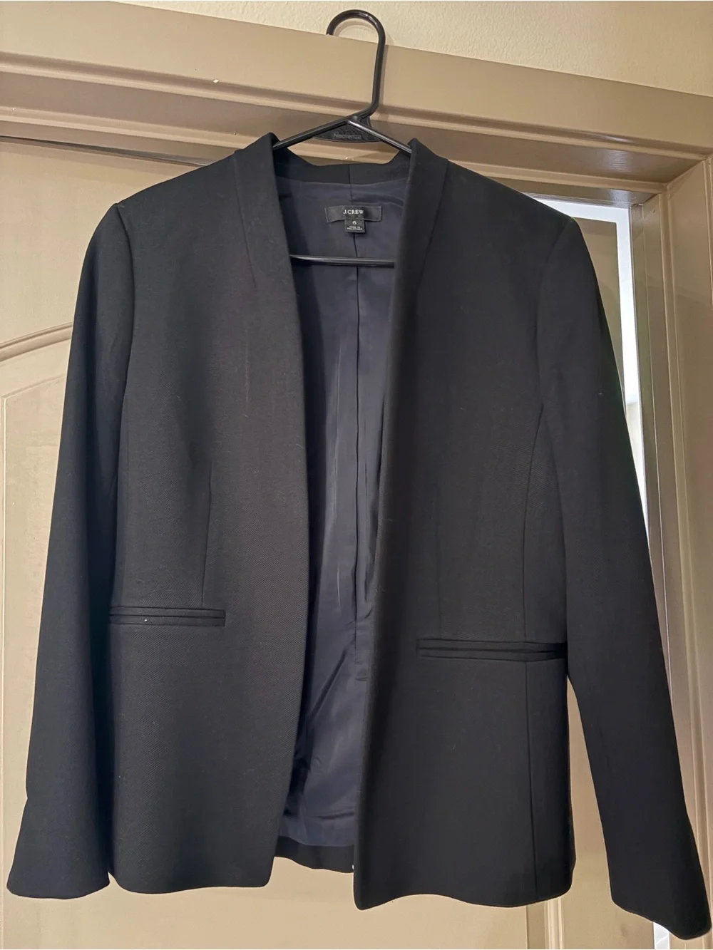 J. Crew Black Twill Blazer. Size 6.